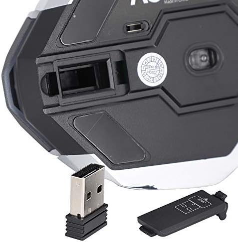 Bežični miš, podesivi 3 nivoa 1600dpi Bluetooth ergonomski optički Gaming Esport miševi sa 7 RGB svetlom