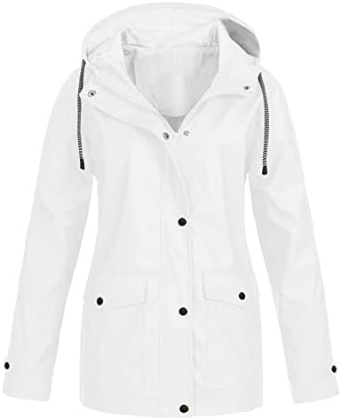 Narhbrg kapuljač za kapute za žene plus veličine jakne za kišu labavi kapuljač Elegantna wightredbreaker udobna