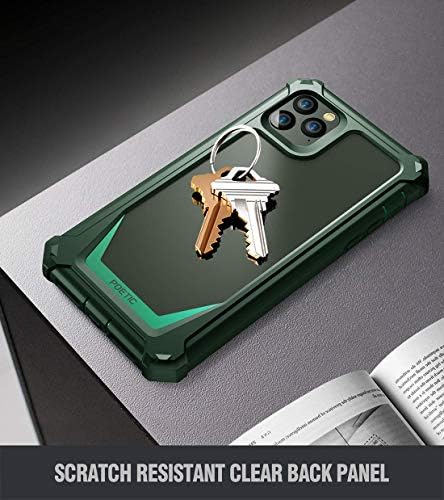Poetični iPhone 11 Pro Max Čvrsto jasan slučaj, hibridni poklopac odbojnog odbojnika u cijelom
