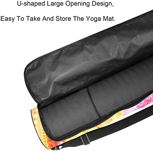 RATGDN Yoga Mat torba, apstraktna psihodelična umjetnička Vježba Yoga Mat Carrier full-Zip Yoga Mat