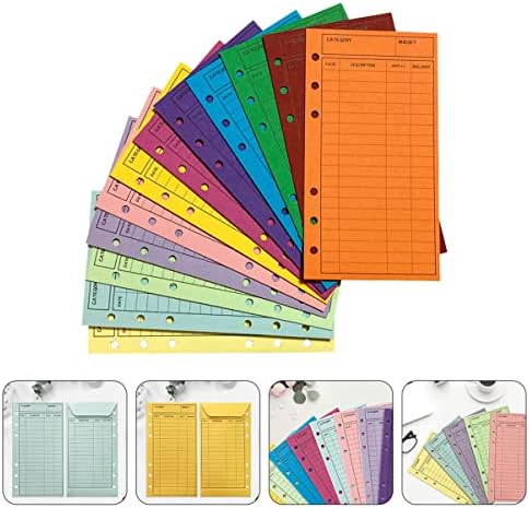 STOBOK koverte 12pcs Binder koverta System Supplies Planner Envelop Folder Cardstock Cash boje sa