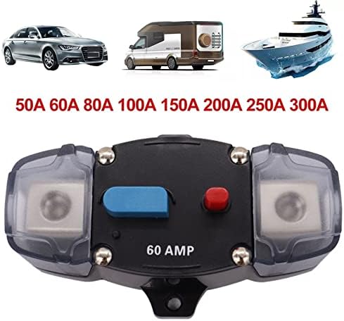 QISUO 12-48V prekidač 50-300A Stereo za prekidač krugova Stereo Audio Držač osigurača automobila Agu
