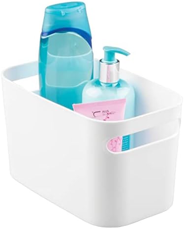 Mdesign Deep plastična kupaonica Vanity Storage Cin s ručkama - Organizator za ručni sapun, pranje karoserije,