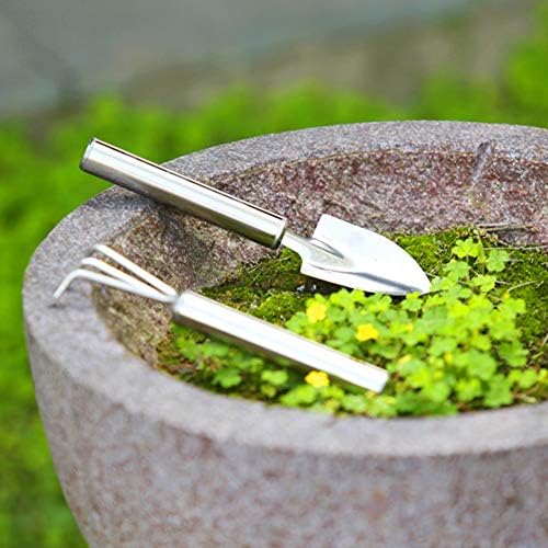 TOPINCN Vrtna lopata od nehrđajućeg čelika mala Vrtna lopata Rake alat za kopanje cvjetnica Bonsai baštenski