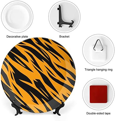 Zebra kože Tiger Stripes Keramičke ukrasne ploče sa štandom Kina Viseće ukrase za desertne ploče
