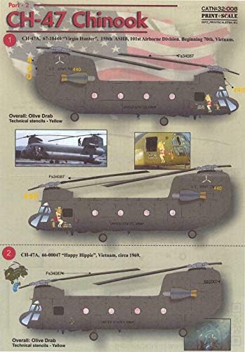 Print Scale 32-008-1/32 naljepnica za helikopter Ch-47 Chinook Dio 2