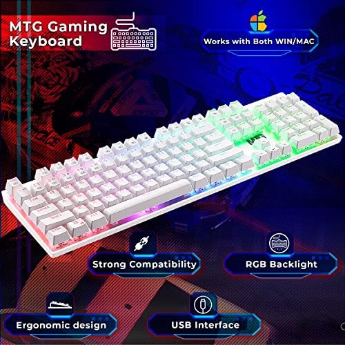 Komplet za igre za PC, RGB tastaturu i miš, slušalice za igre, Velika LED podloga za sto sa glatkom površinom