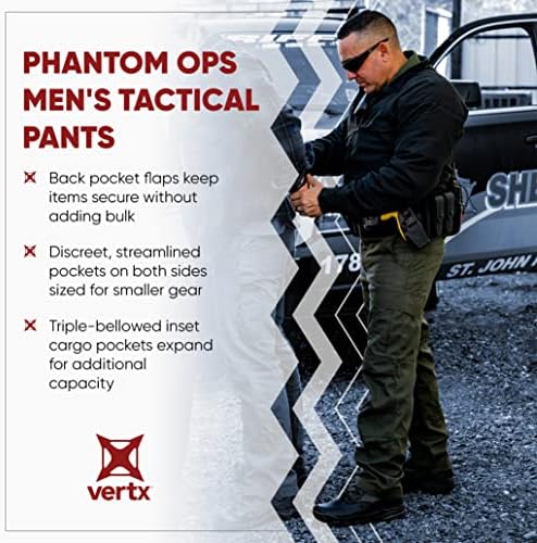Vertx Phantom OPS muške taktičke pantalone teretni uslužni program sa džepovima, lagana Ležerna