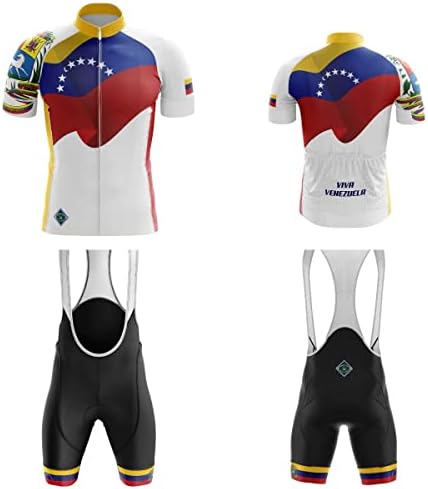 Mount Yale Vanjska kompanija Team Venezuela mahao s ponosnim muškim Bijelim kratkim biciklističkim drežnim