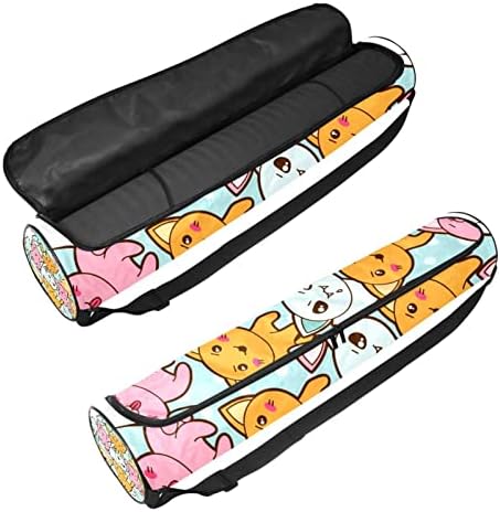 Slatke nasmijane mačke u boji torbe za jogu s punim patentnim zatvaračem torba za nošenje joge za