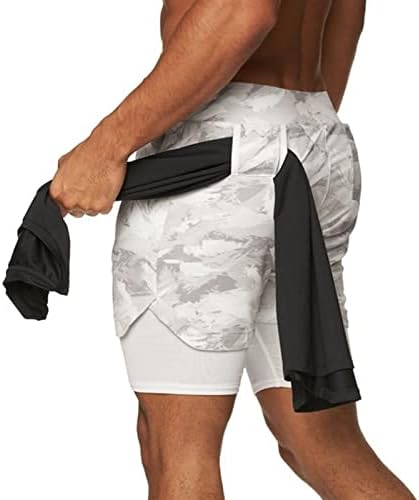 Muške kratke hlače 2 u 1 za trčanje brzo sušenje teretana za trening sa Kompresijskom oblogom prozračne atletske