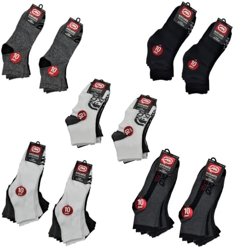 10 pari Ecko muških osnovnih Brzosušećih četvrt visokih sportskih čarapa 10-13