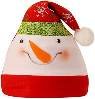 Iopqo Božićni šešir, Santa šešir za unisex odrasle, slatka baršunasta udobnost Božić praznični šešir za Novu