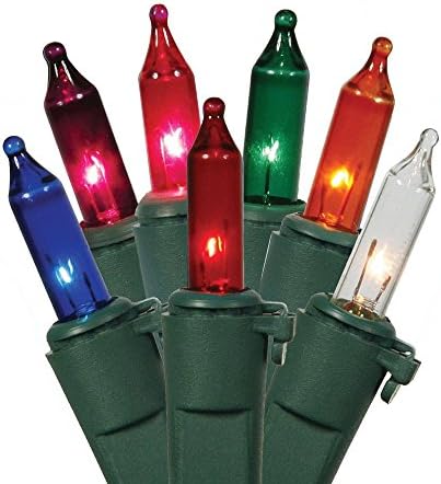 Vickerman 100 Multi-boji slučajan Twinkle Mini svjetlo na zelenoj žici, 33 ' Božić svjetlo Strand