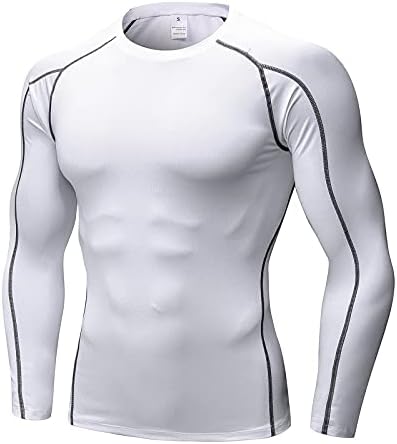 Muški kompresiji gornji bazni sloj dugih rukava za muškarce T-majica Teretana Trčanje Top majice za muškarce Super suhoj dukserirt