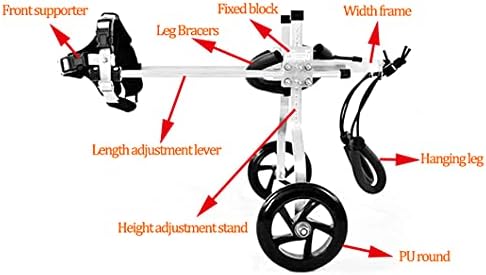 YYHJ Podesivi kotači za kolica za kolibe za kolibu za invalidska kolica za kućne ljubimce za