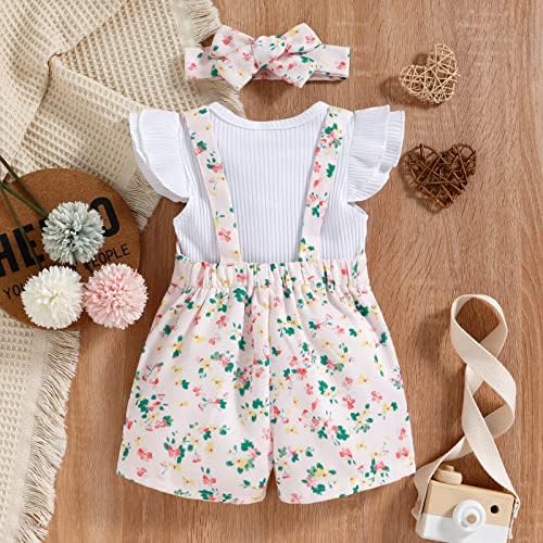 Ledy Champinswiin novorođenčad Dječja dječja odjeća Slatka odjeća cvjetne suspenzirane hlače + rupne