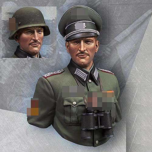 Risjc 1/10 smola figura poprsje Model Drugog svjetskog rata oficir die-cast model kit / / N20433