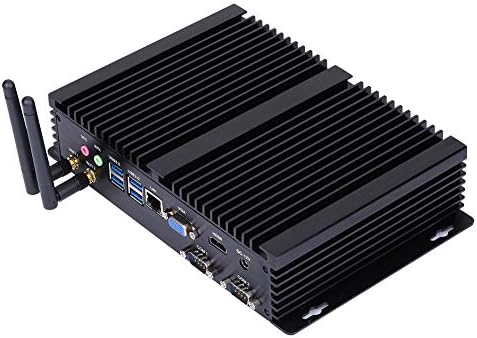 HUNSN industrijski računar bez ventilatora, Mini računar, Intel Core i3 5005U, Windows 11 ili Linux Ubuntu, IM03, VGA, HDMI, LAN, 2 x COM RS232, 3 x USB2.0, 4 x USB3. 0, 16G RAM, 512G SSD