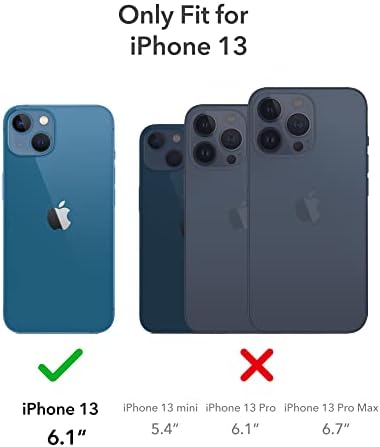 Youmaker kompatibilan sa iPhone 13 futrolom, zaštitnom futrolom sa ugrađenim zaštitnim zaslonom Shootroot otporan na cijelo tijelo za iPhone 13 6,1 inča - crna