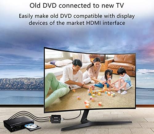 AV do HDMI, Vergissm 1080p Mini 3rca AV CVBS kompozit za HDMI video audio adapter za audio podržava
