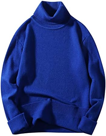XiaxogooL Muški džemperi Moda, Muška turtleneck džemper pulover casual labav fit zimski dugi rukav kabel pletene džempere