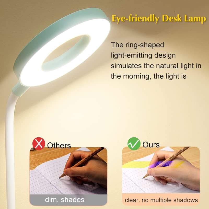 Stolna lampa sa daljinskim upravljačem, LED stolno svjetlo sa zatamnjenjem i vremenom, 3 načina boja, studijska
