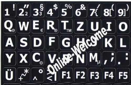 Njemački velika slova Velika crna pozadina tastatura naljepnica za računare Tastature