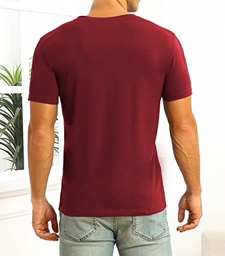 Nitagut muški kratki rukav Henley T-majice Ležerne prilike ljeto Slim Fit Basic dizajnirana pamučna košulja za muškarca