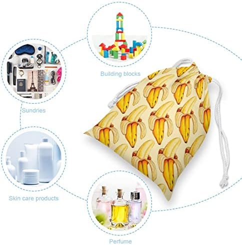 Ukusna banana uzorak platna torba za pohranu za ponovno punjenje vrećica za brvnara Torba za kućnu torbu