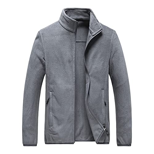 Maiyifu-GJ muške jakne od flisa meka pune zip tople zimske jakne stoje ovratnik softshell sloj sa džepovima sa