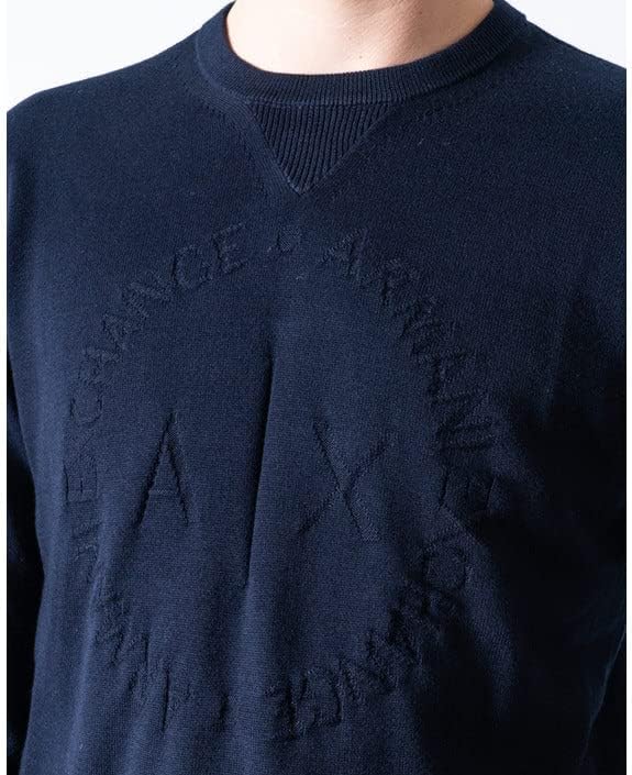 A | x Armani Exchange Muška tona Big Logo Dizajn pulover Duks