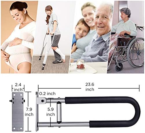ESGT HANDICAP GRAMP šipke za seniore za starije osobe s invaliditetom montirane za kupanje, 23.6 inča za toaletne