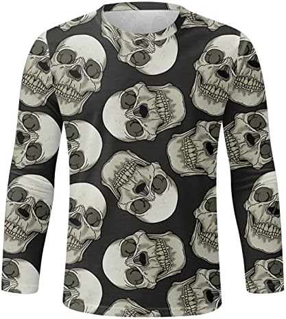 Noć vještica Muški 3D digitalni vrhovi mužjak Halloween bundeve print T majica Bluza s dugim rukavima s