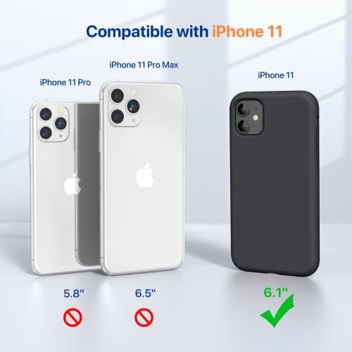 Miracase Tekući silikonski telefon Kompatibilan sa iPhone 11 6,1 inčni, GEL gumeni puni zaštitni poklopac