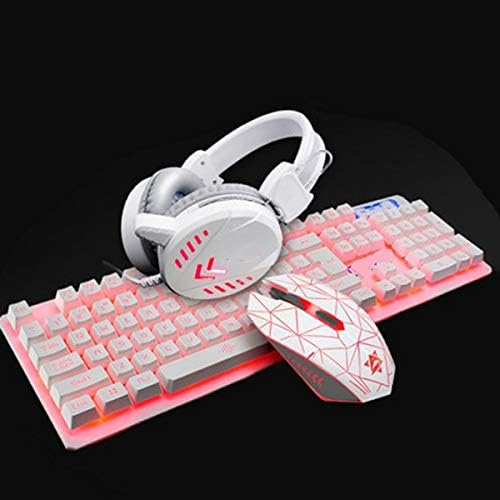 Raxinbang Keyboard Gaming Keyboard, USB Keyboard Set Gaming Mouse računar Backlight slušalice