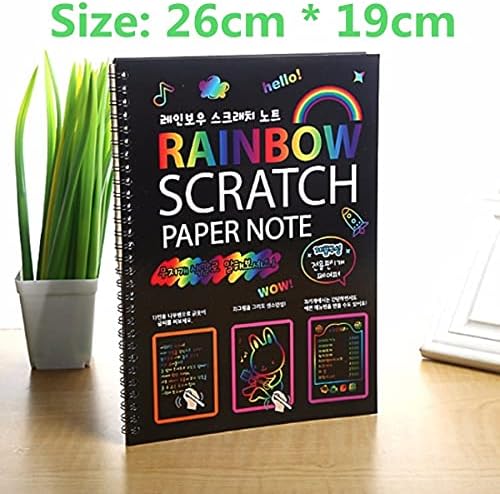 Knjige ogrebotina, umjetnički papir za djecu Rainbow Scratch Art za djecu, obojene notebooke ogrebotine