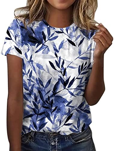 Ženske plus veličine vrhova prugasta boja blok kratkih rukava s kauzalnim bluzovima t majice na vrhu pamučne