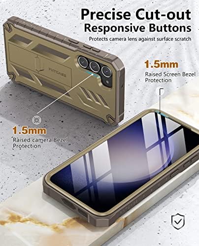 FNTCASA za Samsung Galaxy S23 + Plus kućište: Dvostruki sloj Zaštitni teksturirani poklopac i robusno