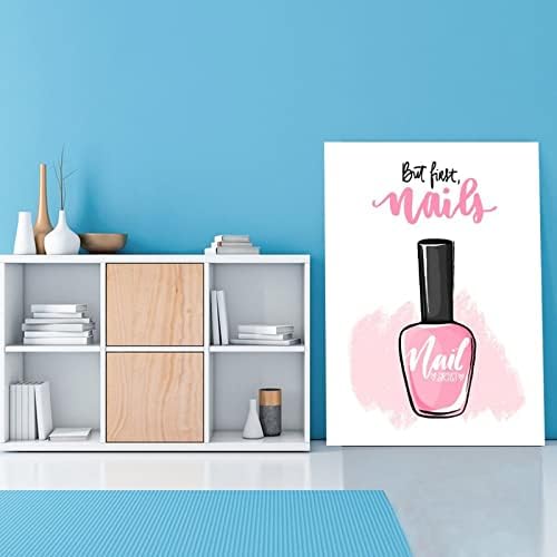 Pink lak za nokte zidna Umjetnost Salon za nokte Posteri kozmetički Salon Posteri platno umjetnički