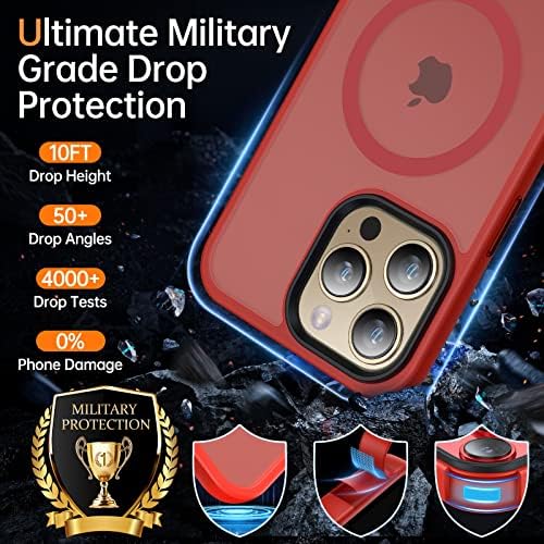 Maozis jaki magnetni dizajniran za iPhone 13 Pro Max Case [kompatibilan sa magsafe] [Zaštita od