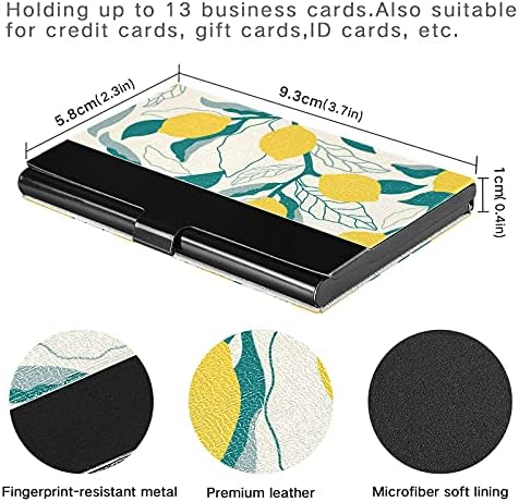 Šareni Lemons Leafs držač vizitkarte za žene i muškarce torbica za držač vizitkarte sa kožnom ličnom kartom vizitkarta Organizator kreditne kartice