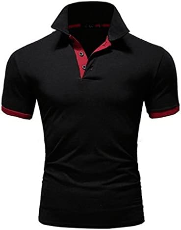 Polo majice za muškarce muške kratki rukav casual slim fit košulje kontrastne majice za patchwork