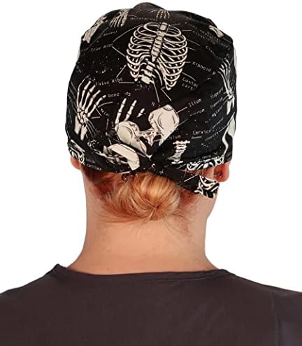 Radna kapa u stilu muškog i ženskog pilinga - kostur ljudskog tijela
