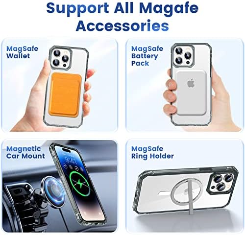 Nuleto 【3 u 1 za iPhone 14 Pro Slučaj: iPhone 14 Pro Magsafe Case sa 9h Zaštitni zaslon od kaljenog