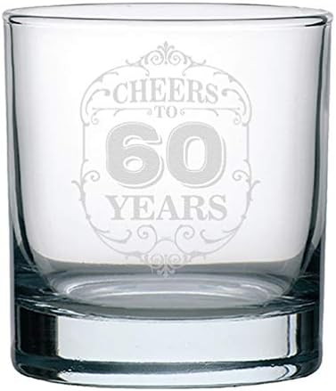 Veracco Cheers to 60 Years Whisky Glass smiješan poklon za 60. rođendan za nekoga ko voli piti Momačku