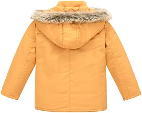 Dječji dječaci Dječji zimski zadebljani kaput s džepom s kapuljačom s kapuljačom, toddler-patentni zatvarač