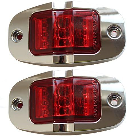 Prikolica za kamione Crveni Srednji okret 4 LED lampica / bočna oznaka Sigurna verzija verzije