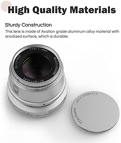 Ttartisan 35mm ff1.4 APS-C Format ručni objektiv velikog otvora blende kompatibilan sa Sony/Canon/Fuji/Leica/Nikon