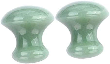 FOMIYES 2kom masaža glave gljiva kamen masažer za tijelo zeleni kristalni valjci za lice alat za oblikovanje